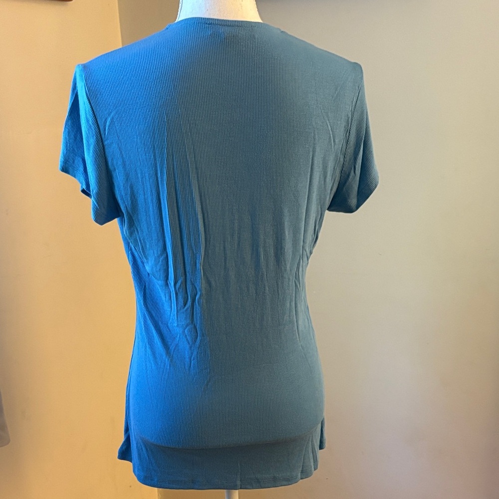 INC Blue V-Neck - Picture 5 of 7